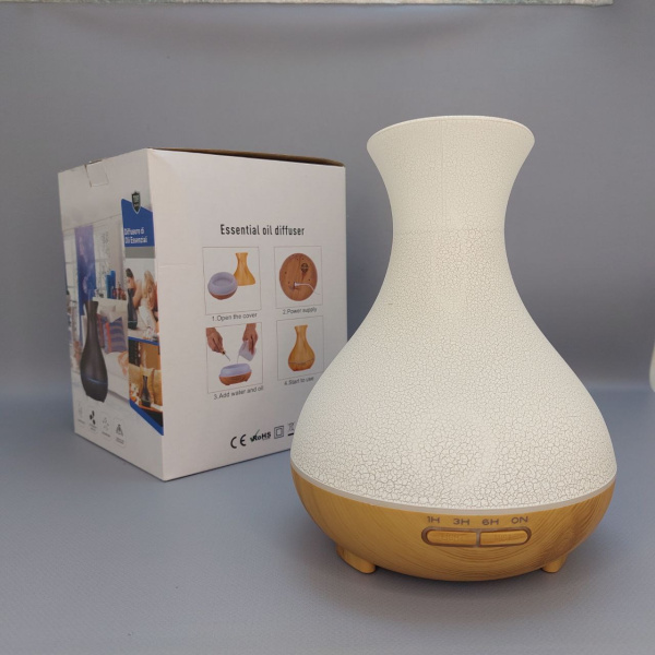 Увлажнитель воздуха (аромадиффузер) Aroma Diffuser с таймером на 1/3/6 часов и LED-подсветкой, 400 ml